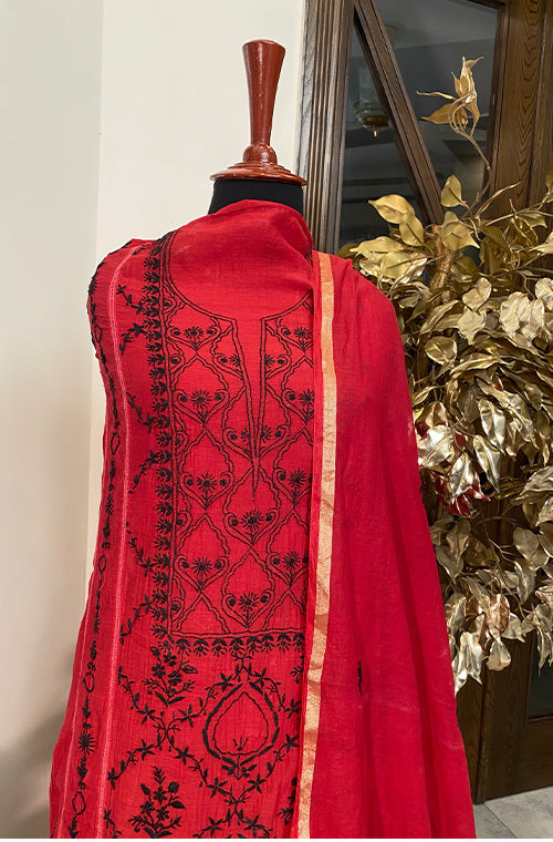 Chanderi Charm in Red