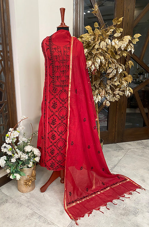 Chanderi Charm in Red