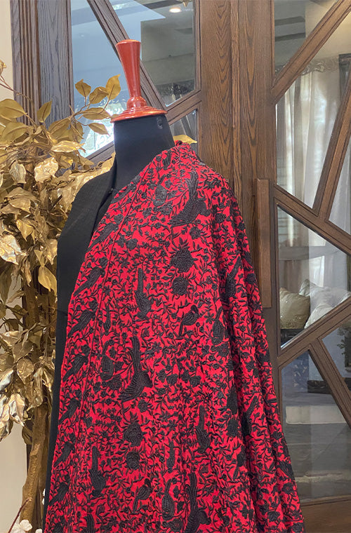 Midnight Rose Georgette shawl design