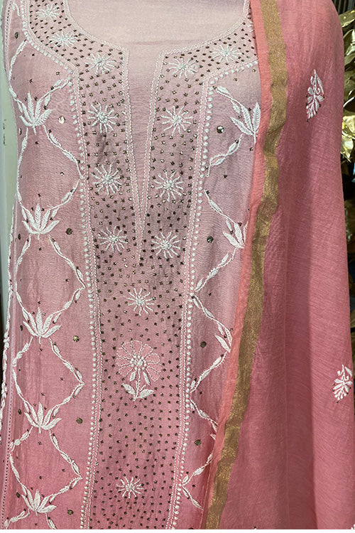 Chanderi Charm – Rose Pink